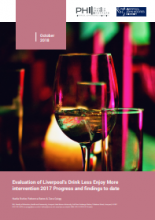 Evaluation of Liverpool’s Drink Less Enjoy More intervention 2017: Progress and findings to date